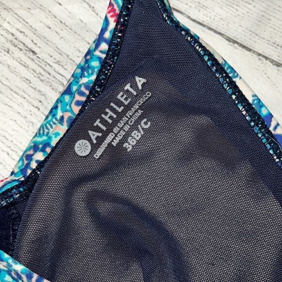 Athleta Monaco Bra Cup Wrap Bikini Removable Cups Underwire Halter sz 36B / 36 C - Picture 4 of 7